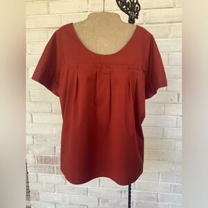 NY & CO PLEATED RUST TUNIC XL